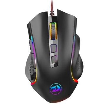 Redragon M602 Gaming Mouse, Ergonomic RGB Gaming Mouse Wired with 7200 Adjustable DPI, 9 Programmabl...