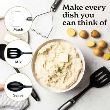 Complete Silicone Kitchen Utensils Set for New Home Cooking