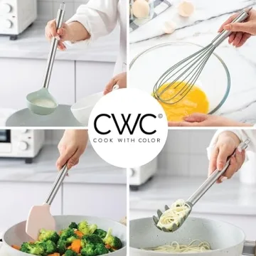 Stylish COOK WITH COLOR Silicone Kitchen Utensil Set 38-Piece