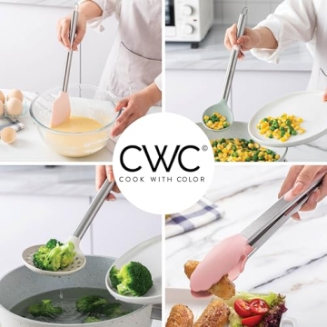 Stylish COOK WITH COLOR Silicone Kitchen Utensil Set 38-Piece