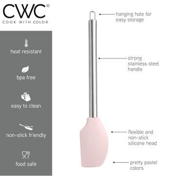 Stylish COOK WITH COLOR Silicone Kitchen Utensil Set 38-Piece