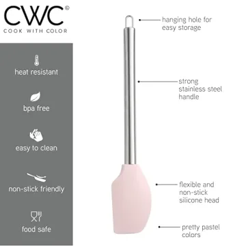 Stylish COOK WITH COLOR Silicone Kitchen Utensil Set 38-Piece