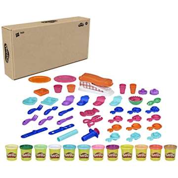 Play-Doh Kitchen Creations Fun Factory Playset, Arts and Crafts Toy for Kids 3 Years and Up with 12 ...