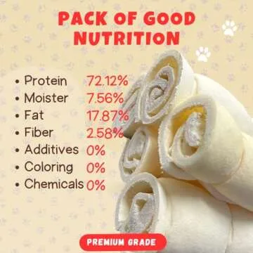 Amazing Dog Treats - Beef Cheek Rolls (Mega Thick 10" - 3 Pcs) - Safe Rawhide Alternative Dog Chew - Great for Power Chewers - Long Lasting Dog Chew - Retriever Rolls for Dogs