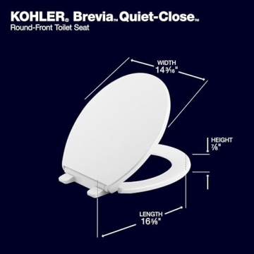 Kohler Brevia Toilet Seat: Quiet-Close & Easy Install