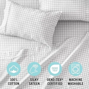 Martha Stewart Queen Sheet Set - Soft & Durable 100% Cotton