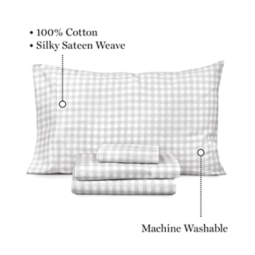 Martha Stewart Queen Sheet Set - Soft & Durable 100% Cotton