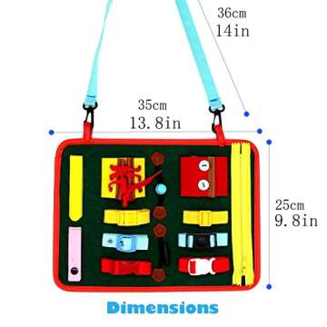 MARKKEER Toddler Busy Board, Sensory Busy Board Toy Montessori Toy Used for The Development of Basic Skills in Preschool Education, a Toy Suitable for Children, Size 13.8" x 10.2"