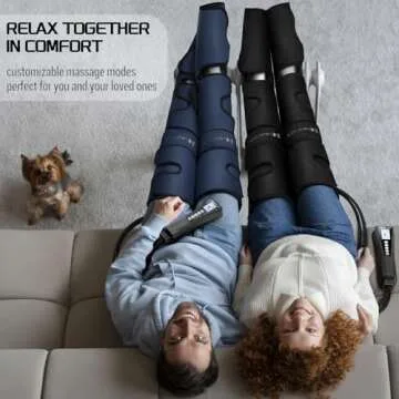 Christmas Gifts for Men Women Dad Mom, Mother's Day, Father's Day, Air Compression Massager with Heat for Foot, Leg, Calf, Thigh, Knee, Helpful for Varicose Veins,Muscle Fatigue, Cramps Swelling Edema