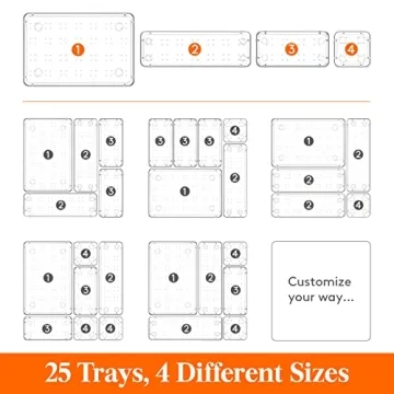 Lifewit 25PCS Drawer Organizers for Custom Storage Solutions