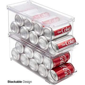Sorbus Soda Can Organizer - Stackable Clear Can Holder