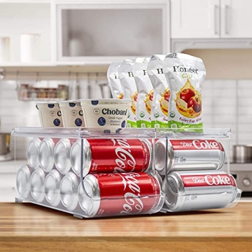 Sorbus Soda Can Organizer - Stackable Clear Can Holder