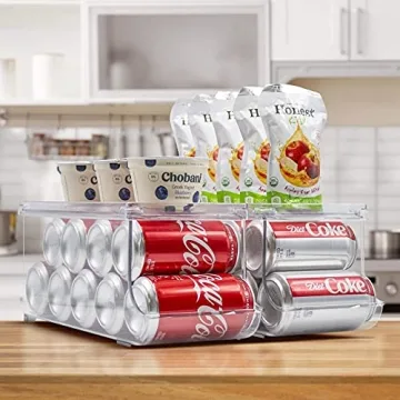 Sorbus Soda Can Organizer - Stackable Clear Can Holder