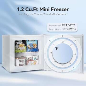 LHRIVER Mini Freezer: Compact Design & Ample Storage Space