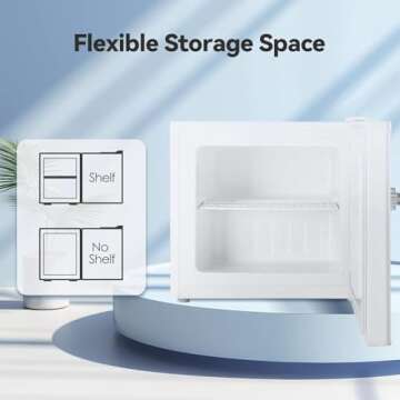 LHRIVER Mini Freezer - 1.2 Cu.ft Compact Freezer