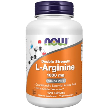 NOW Foods L-Arginine 1,000 mg - Nitric Oxide Booster & Vascular Health Support