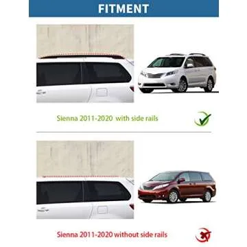 FengYu Roof Rack Cross Bars 220lb for Toyota Sienna