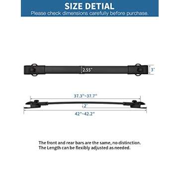 FengYu Roof Rack Cross Bars 220lb Compatible with 2011-2020 Toyota Sienna, Heavy Duty Aluminum clampers and Bars, Cargobar Black Rooftop Rails Carrying Bag Luggage Canoe Bike Kayak Carrier
