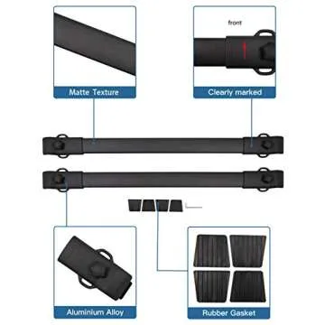 FengYu Roof Rack Cross Bars 220lb for Toyota Sienna