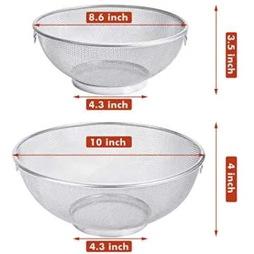 Stainless Steel Colander Set of 2 - Webake Kitchen Essential