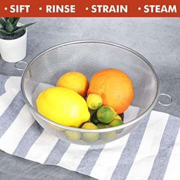 Stainless Steel Colander Set of 2 - Webake Kitchen Essential