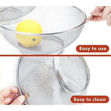 Stainless Steel Colander Set of 2 - Webake Kitchen Essential