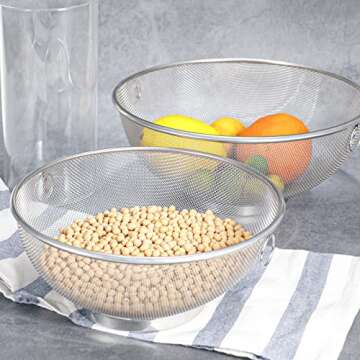 Stainless Steel Colander Set of 2 - Webake Kitchen Essential
