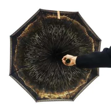 Starforged Themed Folding Umbrella,Dune II Sci-fi Movies Peripheral,Portable Travel Umbrella,Strong Compact Umbrellas for Rain Windproof,Boyfriend Gifts Atreides Empire(Dune 2)