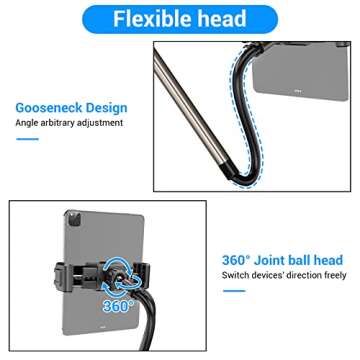 Premium Gooseneck Phone Holder for Bed & Desk