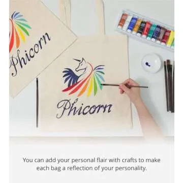 Phicorn Plain Tote Bag - Versatile Canvas Bags for All