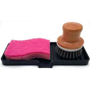 Happitasa Silicone Soap Dish Tray - Durable Sink Organizer