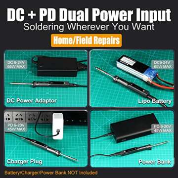 UY CHAN Original TS101 Soldering Pen Upgraded from TS100 DC 65W PD 45W Power Programmable Smart Mini Electric Portable Soldering Iron Station Kit with BC2 Solder Tip USB Type C Cable