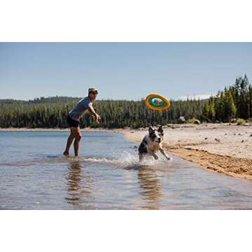 Ruffwear, Hydro Plane Floating Disc for Dogs, Aurora Teal, Large