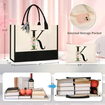 Custom Canvas Beach & Makeup Bags for Women