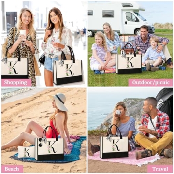 Custom Canvas Beach & Makeup Bags for Women