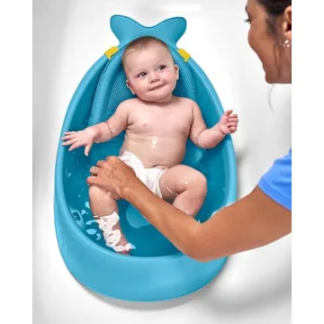 Skip Hop Infant Bath Tub 3-Stage Adjustable MOBY Blue