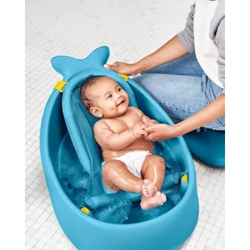 Skip Hop Infant Bath Tub 3-Stage Adjustable MOBY Blue