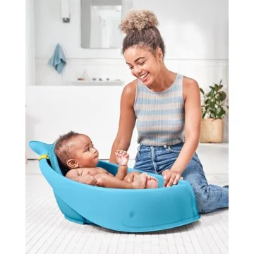 Skip Hop Infant Bath Tub 3-Stage Adjustable MOBY Blue