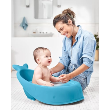 Skip Hop Infant Bath Tub 3-Stage Adjustable MOBY Blue