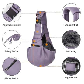 CUBY Hands-Free Sling Carrier for Small Pets - Adjustable