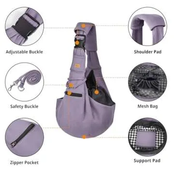 CUBY Hands-Free Sling Carrier for Small Pets - Adjustable