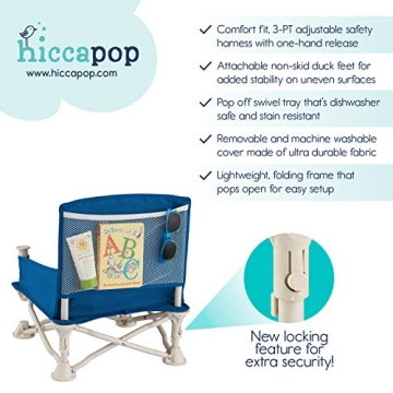 hiccapop Travel Booster Seat for Toddlers | Portable, Lightweight, Safe