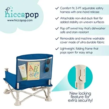 hiccapop Travel Booster Seat for Toddlers | Portable, Lightweight, Safe