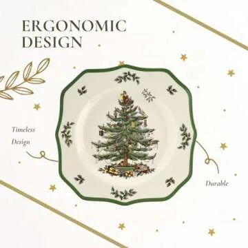 Spode Christmas Tree Dinner Plates - Festive Holiday Tableware