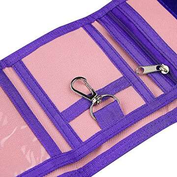 NEICY Trifold Canvas Outdoor Wallet for Kids, Cartoon Sport Wallets with Zippered Pocket, Christmas Gifts for Girls and Women (Unicorn 02)