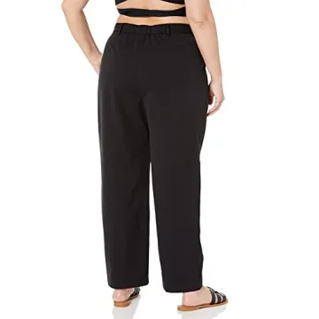 Stylish The Drop Women's Dylan Pleated Straight Pant