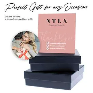 NTLX Chain Link Necklace for Women – Elongated Link Chain - Paperclip Chain – Fashion Statement Necklace - Gift Box Included (Gold/Silver Two Tone)