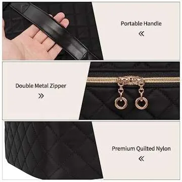 Nail Polish Organizer Case, Nail Organizers And Storage Bag Holds 45 Bottles Nail Polish & Nail Lamp, Travel Nail Supplies Organizer Carrying Case with Nail Tech Kit & Manicure Tools Storage Sections