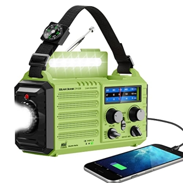 Emergency Hand Crank Solar NOAA Weather Radio with LED