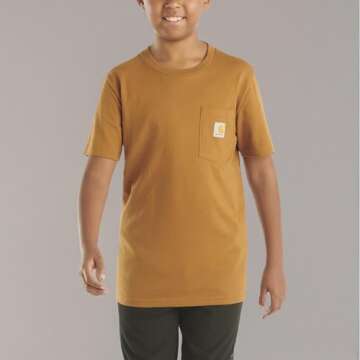 Carhartt Kids Classic Brown Pocket T-Shirt 2T